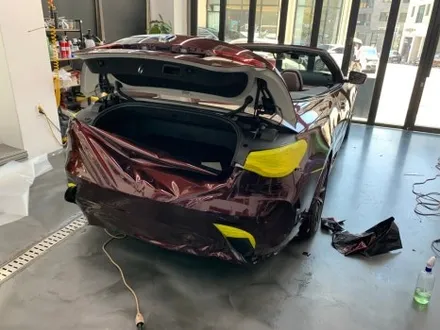 BMW 420i 컨버터블 오토 벨벳 블랙 로즈 전체랩핑 중랑구랩핑 / 서울 중랑구