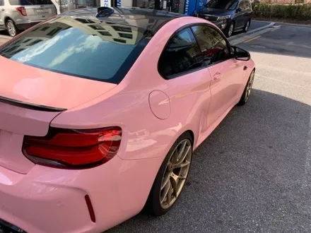 BMW M2 비닐 프로그 루즈 핑크 전체랩핑 시공기 중랑구랩핑 / 서울 중랑구