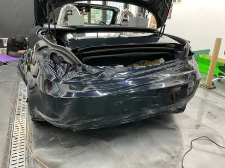 [구리랩핑] 벤츠 SLK 55AMG 비닐 프로그 글리터 블랙 블루 전체랩핑 / 서울 중랑구
