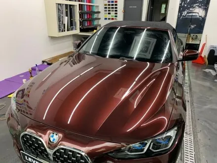 BMW 420i 컨버터블 오토 벨벳 블랙 로즈 전체랩핑 중랑구랩핑 / 서울 중랑구