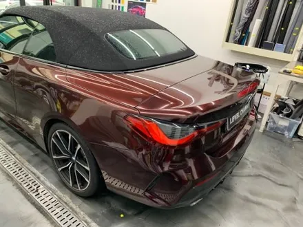 BMW 420i 컨버터블 오토 벨벳 블랙 로즈 전체랩핑 중랑구랩핑 / 서울 중랑구