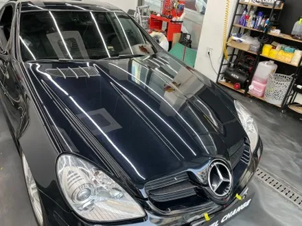 [구리랩핑] 벤츠 SLK 55AMG 비닐 프로그 글리터 블랙 블루 전체랩핑 / 서울 중랑구