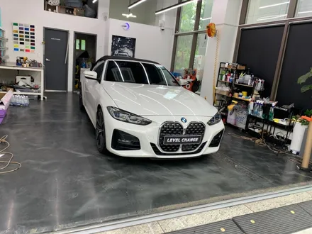 BMW 420i 컨버터블 오토 벨벳 블랙 로즈 전체랩핑 중랑구랩핑 / 서울 중랑구
