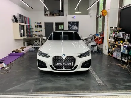 BMW 420i 컨버터블 오토 벨벳 블랙 로즈 전체랩핑 중랑구랩핑 / 서울 중랑구