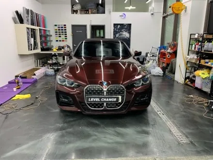 BMW 420i 컨버터블 오토 벨벳 블랙 로즈 전체랩핑 중랑구랩핑 / 서울 중랑구