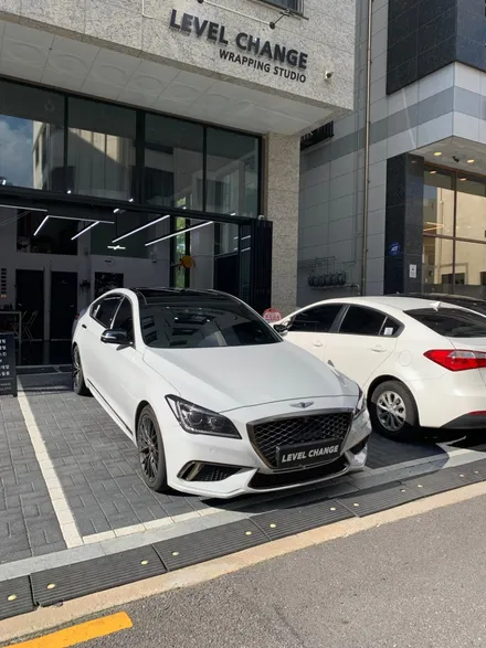 제네시스 g80 오토 벨벳 스톤 그레이 전체랩핑 / 서울 중랑구