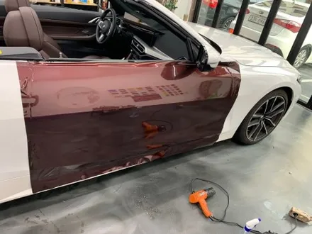 BMW 420i 컨버터블 오토 벨벳 블랙 로즈 전체랩핑 중랑구랩핑 / 서울 중랑구