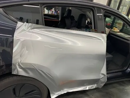 테슬라 모델 Y 주니퍼 GT 실버 전체랩핑 시공기 / 서울 중랑구