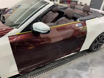 BMW 420i 컨버터블 오토 벨벳 블랙 로즈 전체랩핑 중랑구랩핑 / 서울 중랑구