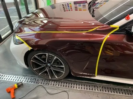 BMW 420i 컨버터블 오토 벨벳 블랙 로즈 전체랩핑 중랑구랩핑 / 서울 중랑구