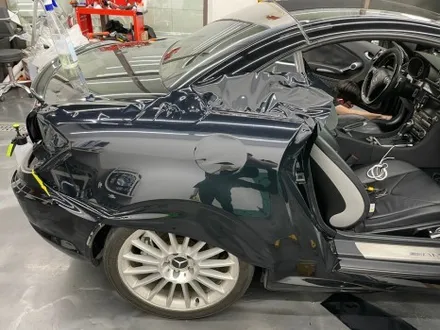 [구리랩핑] 벤츠 SLK 55AMG 비닐 프로그 글리터 블랙 블루 전체랩핑 / 서울 중랑구