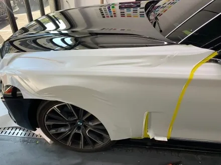 BMW 7시리즈 에이버리 사틴 펄 화이트 전체랩핑  / 서울 중랑구