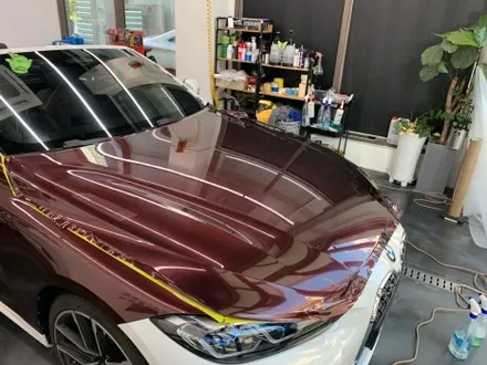 BMW 420i 컨버터블 오토 벨벳 블랙 로즈 전체랩핑 중랑구랩핑 / 서울 중랑구