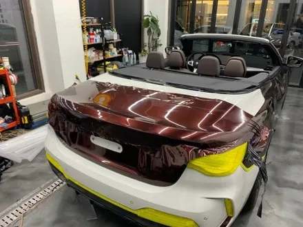 BMW 420i 컨버터블 오토 벨벳 블랙 로즈 전체랩핑 중랑구랩핑 / 서울 중랑구