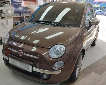 피아트 FIAT 500 안드로이드 올인원 후방카메라 설치 및 LED 전조등 교체 설치,