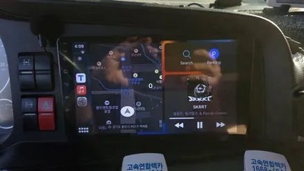 만트럭 안드로이드올인원 9인치 설치 카플레이 안드로이드오토 순정오디오 탈거후 장착 , 시공 by 용인 블루존