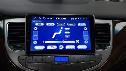 제네시스 BH 켈란 안드로이드올인원 설치 기존 DIS 모니터 탈거후 장착 안드로이드오토 카플레이 연동 , 시공 by 용인 블루존