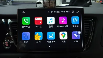 올뉴 더뉴 카니발 2017 13.3인치 안드로이드올인원 설치 순정네비게이션 탈거 순정어라운드연동 안드로이드오토 카플레이 , 시공 by 용인 블루존