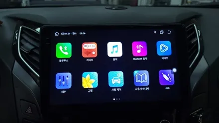 2014 i40 순정 블루링크 내비게이션 탈거후  켈란 안드로이드올인원 i6000 9인치 순정앰프 공조기 후방카메라 안드로이드오토 카플레이 연동 설치