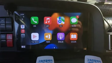 만트럭 안드로이드올인원 9인치 설치 카플레이 안드로이드오토 순정오디오 탈거후 장착 , 시공 by 용인 블루존