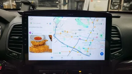 기아 쏘렌토R 안드로이드올인원 설치 상단매립 탈거 티맵 카카오내비