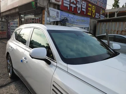 제네시스 GV80 스미스클럽 플럭스 FLUX 에메랄드그린 반반사 열차단썬팅시공 및 파인뷰 LX3000 2채널 블랙박스 코일매트