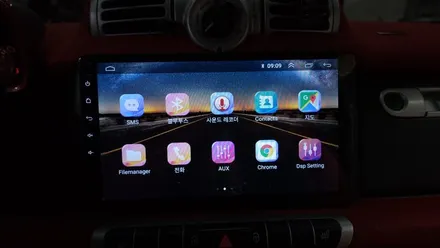 벤츠 스마트 포투 카브리오 켈란 안드로이드 올인원 10인치 , 후방카메라 설치 안드로이드오토 카플레이 연동, 시공 by 용인 블루존