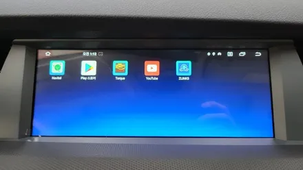 BMW F07 5GT NBT5시리즈 안드로이드 올인원 카플레이 안드로이드오토 후방카메라 아이드라이브 연동 장착 10.25 인치 12.3인치 비교 온보드 모니터 탈거후 설치