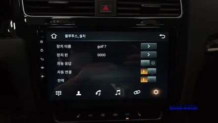 폭스바겐 골프 7세대 /  옵틱글래스 광각미러 / 켈란 안드로이드올인원 10.1인치 설치 / 범퍼전용 고화질 광각 후방카메라 장착 , 시공 by 용인 블루존