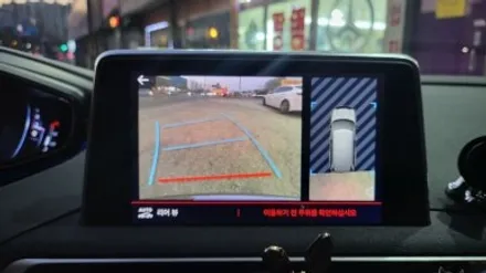 푸조 5008 2019년식 카나로 X-PLUS 안드로이드 올인원 설치 터치 공조기 연동 순정 후방카메라 연동 , 시공 by 용인 블루존