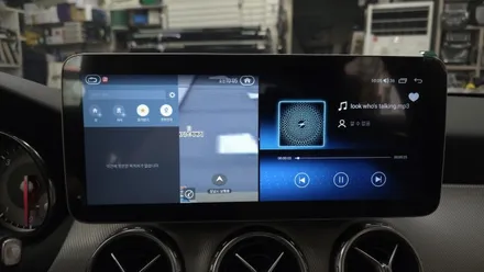 벤츠 GLA 12.3인치 안드로이드올인원 아이나비 3D 카인원 프로 맥스 설치 순정내비 모니터 고장으로 화면 안들어옴
