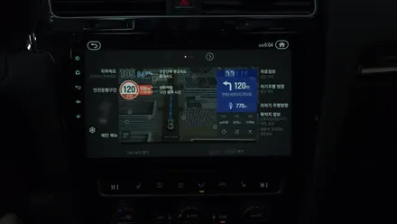 골프7세대 순정네비 탈거 안드로이드올인원 카인원 아이나비3D 10.1인치 설치