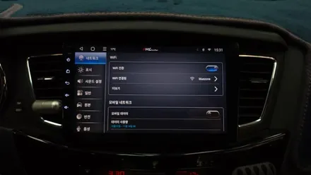 K7 2012 모젠 내비게이션을 탈착하고 안드로이드 올인원으로 교체 설치 전방카메라 후방카메라 연동하였습니다. , 시공 by 용인 블루존