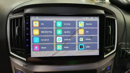 그랜드스타렉스 안드로이드올인원 후방카메라 매직카 골드8 원격시동 설치