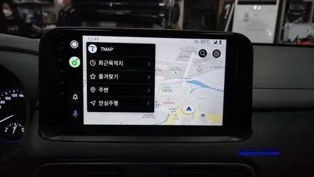 현대 코나 2019 순정오디오 탈거 후 모터스밸류 안드로이드 올인원 10인치 / 후방카메라 / 룸미러하이패스 설치 , 시공 by 용인 블루존
