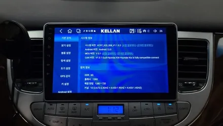 제네시스 BH 켈란 안드로이드올인원 설치 기존 DIS 모니터 탈거후 장착 안드로이드오토 카플레이 연동 , 시공 by 용인 블루존