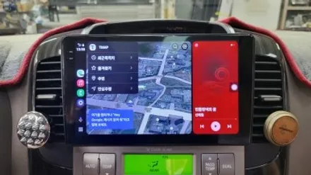 그랜드카니발 켈란 안드로이드올인원 9인치 설치 파인드라이브 네비게이션 고장 카오디오 탈거후 장착