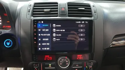 기아 모하비 2009 모터스밸류 안드로이드 올인원 설치 파인드라이브 네비게이션 및 순정오디오 탈거후 장착  , 시공 by 용인 블루존