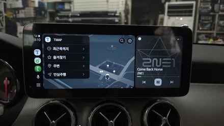 벤츠 GLA 12.3인치 안드로이드올인원 아이나비 3D 카인원 프로 맥스 설치 순정내비 모니터 고장으로 화면 안들어옴