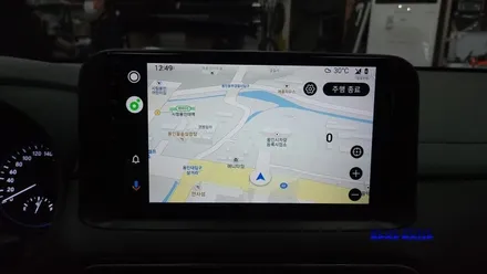 현대 코나 2019 순정오디오 탈거 후 모터스밸류 안드로이드 올인원 10인치 / 후방카메라 / 룸미러하이패스 설치 , 시공 by 용인 블루존