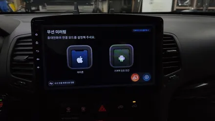쏘렌토R 순정네비 백화 탈거후 켈란 안드로이드 올인원 10.1인치 및 광각 후방카메라 설치 카플레이 안드로이드오토 연동 , 시공 by 용인 블루존