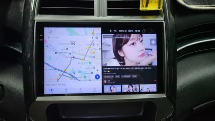 쉐보레 말리부 8세대 켈란 안드로이드올인원 i6000 설치 , 기존 파인드라이브 내비게이션 탈거하였습니다.