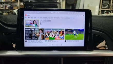 모닝 JA 2017 카오디오고장으로 기존 내비게이션 매립 탈거후 마감재 원상복구 안드로이드올인원 설치와 후방카메라 연동하였습니다.  , 시공 by 용인 블루존
