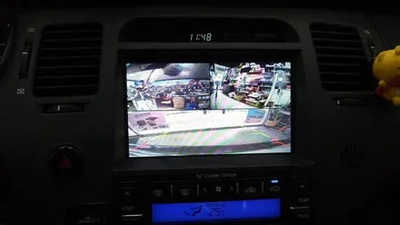 그랜저TG 매립된 차량 순정오디오 탈거후  7인치 마이비 안드로이드올인원 설치 7인치 룸미러 모니터 후방전방사이드카메라 연동 , 시공 by 용인 블루존