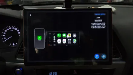 13.3인치 안드로이드올인원 LF 소나타에 설치 AHD 1080P 후방카메라 장착 블랙박스 설치 안드로이드오토 카플레이 연동 , 시공 by 용인 블루존
