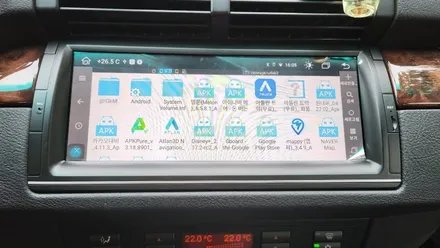 BMW X5 2005년 E53 안드로이드올인원 해외직구 제품 및 AHD후방카메라 설치 기존 DSP앰프 살려서 장착 + 라디오배선 연장 ~, 시공 by 용인 블루존