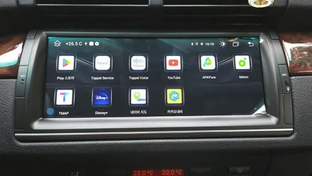 BMW X5 2005년 E53 안드로이드올인원 해외직구 제품 및 AHD후방카메라 설치 기존 DSP앰프 살려서 장착 + 라디오배선 연장 ~, 시공 by 용인 블루존