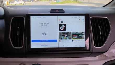 레이 순정내비게이션 후방카메라 탈거후 켈란 안드로이드올인원 및 AHD후방카메라 설치