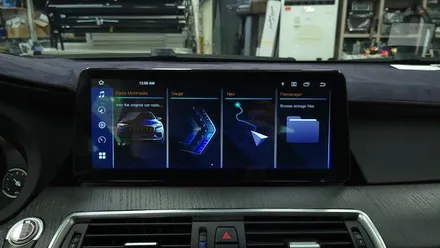 BMW F07 5GT NBT5시리즈 안드로이드 올인원 카플레이 안드로이드오토 후방카메라 아이드라이브 연동 장착 10.25 인치 12.3인치 비교 온보드 모니터 탈거후 설치