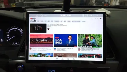 13.3인치 안드로이드올인원 LF 소나타에 설치 AHD 1080P 후방카메라 장착 블랙박스 설치 안드로이드오토 카플레이 연동 , 시공 by 용인 블루존